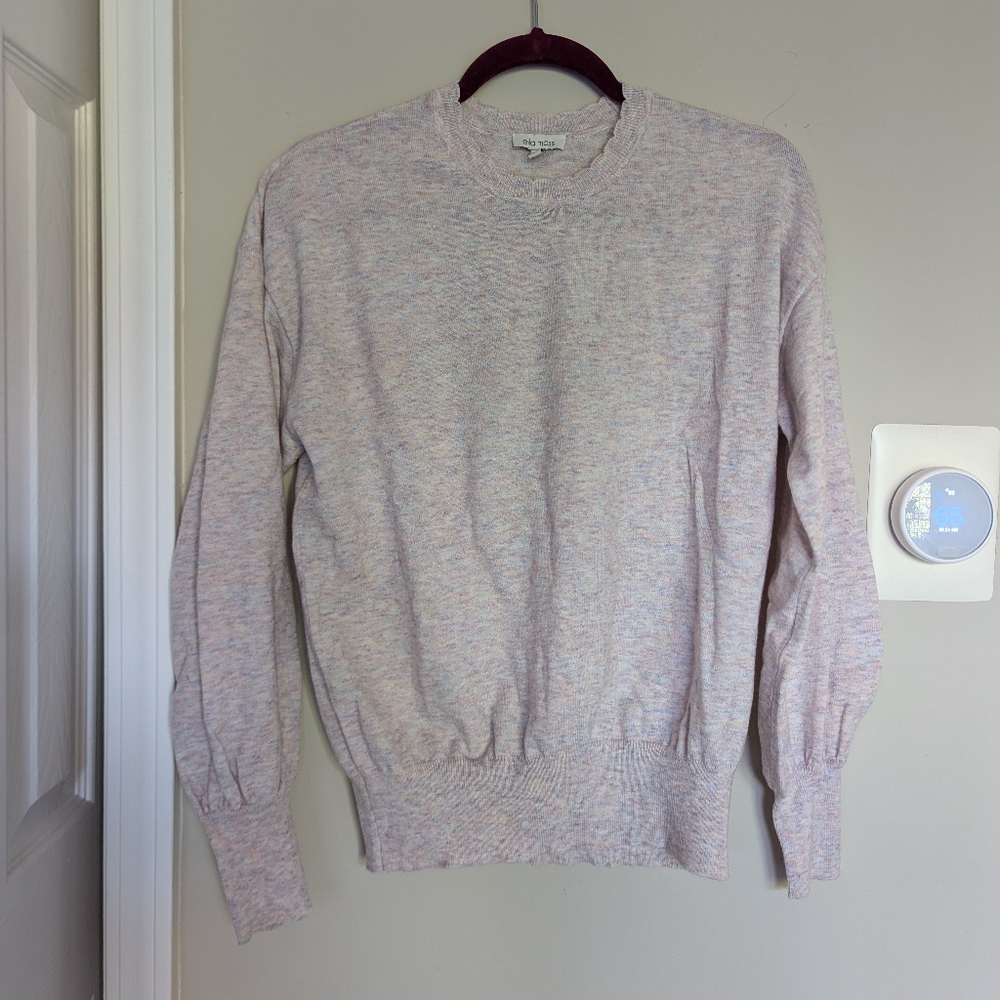 Pastel pink/purple bell sleeve sweater